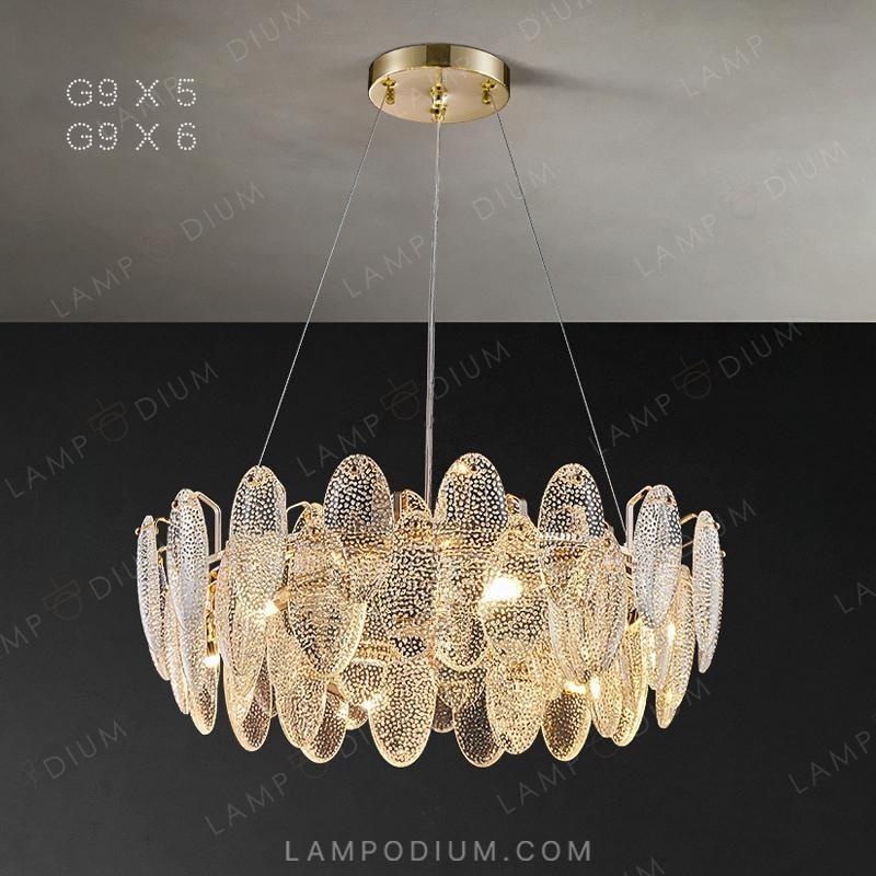 Circular chandeliers and light fixtures REEGNORA