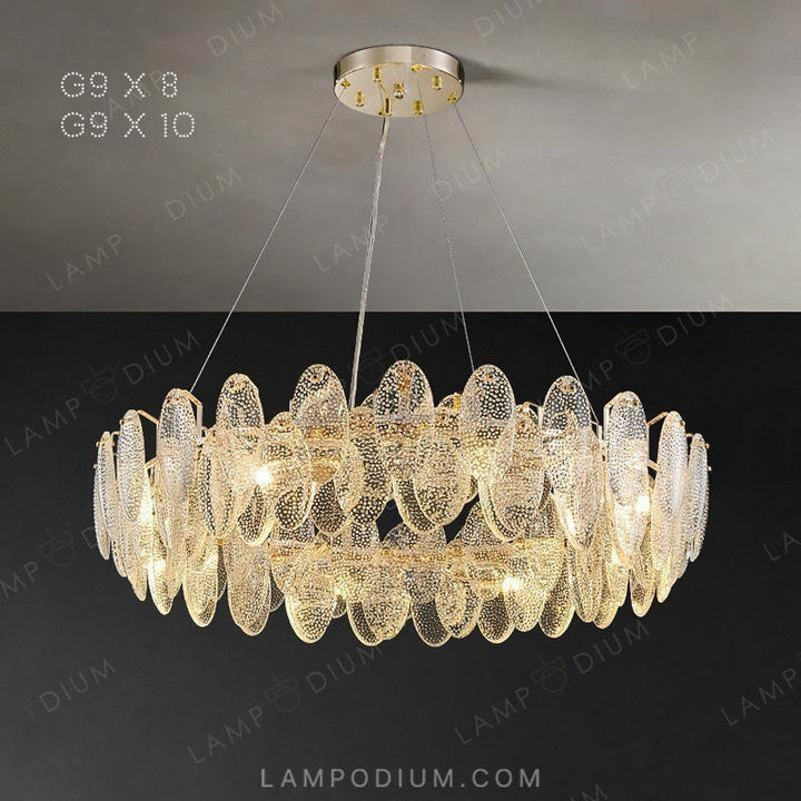 Circular chandeliers and light fixtures REEGNORA