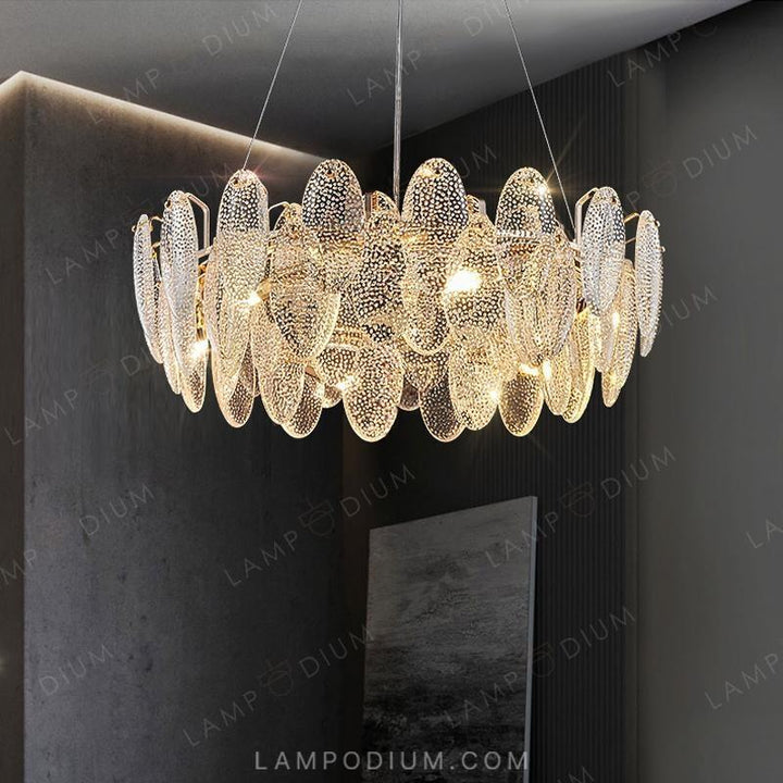 Circular chandeliers and light fixtures REEGNORA