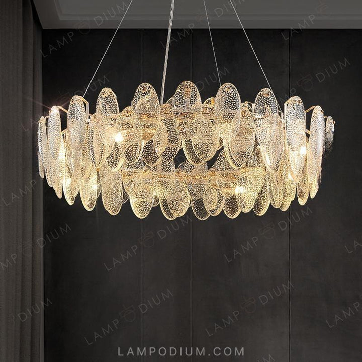 Circular chandeliers and light fixtures REEGNORA