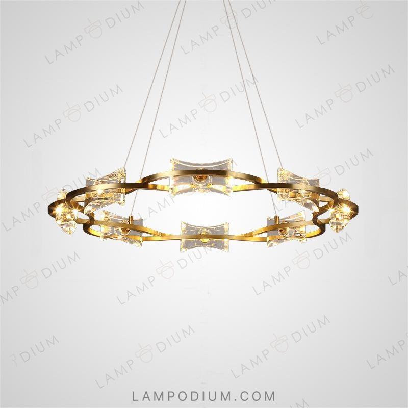 Circular chandeliers and lamps REMINA