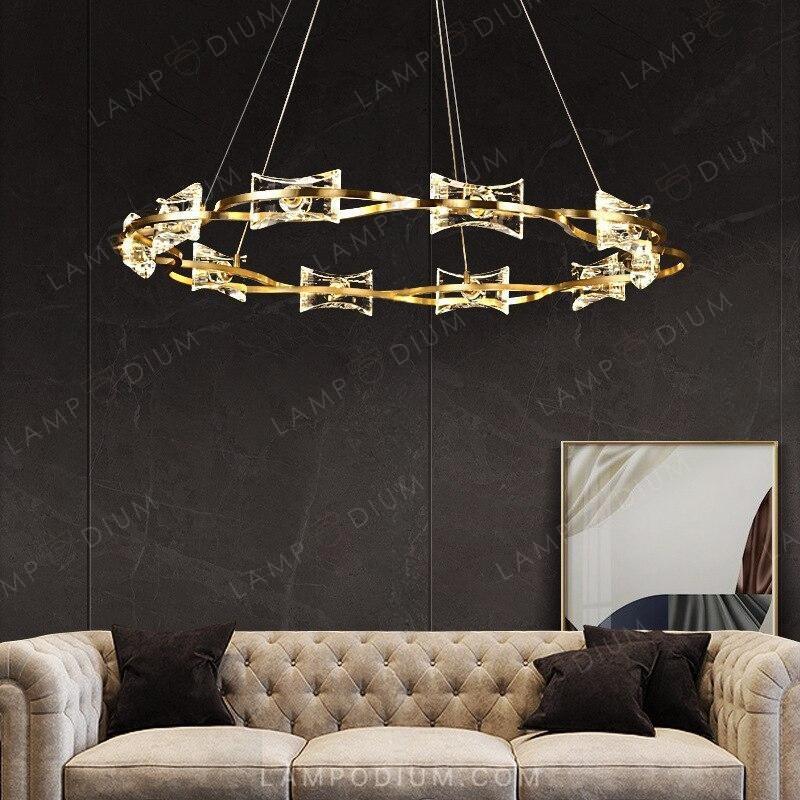 Circular chandeliers and lamps REMINA