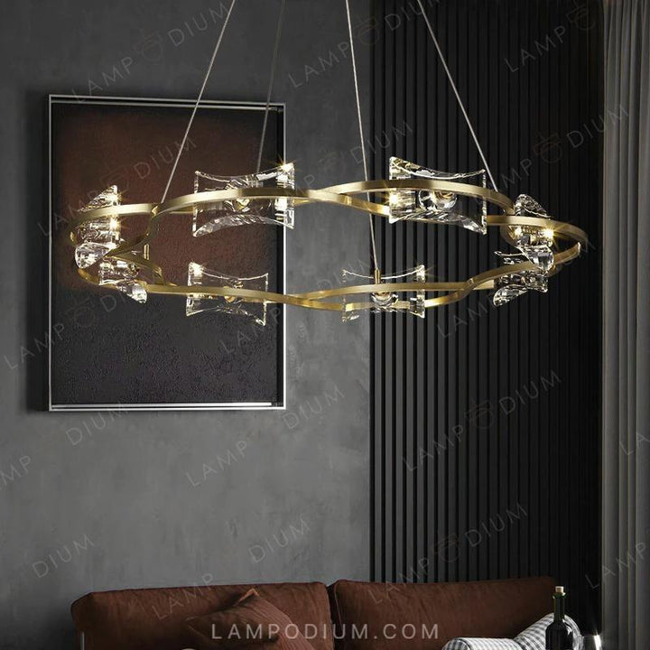 Circular chandeliers and lamps REMINA