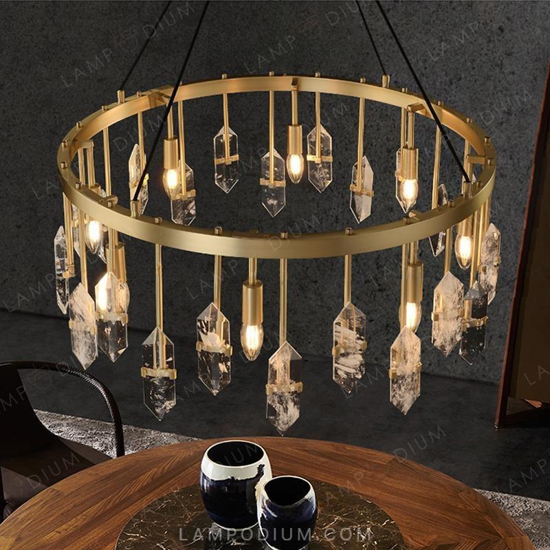 Circular chandeliers and lamps ROVENA