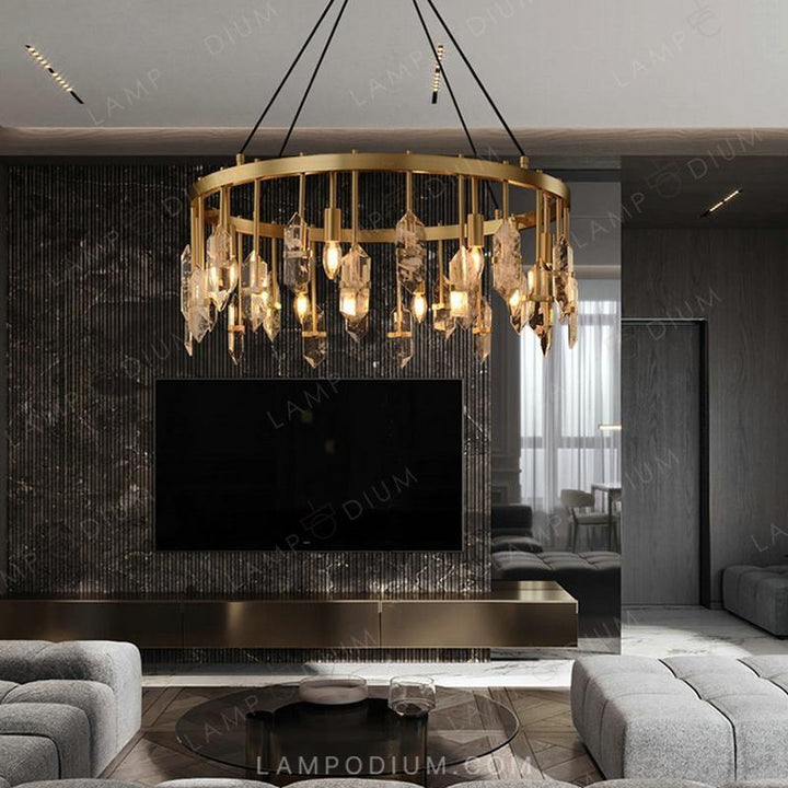 Circular chandeliers and lamps ROVENA