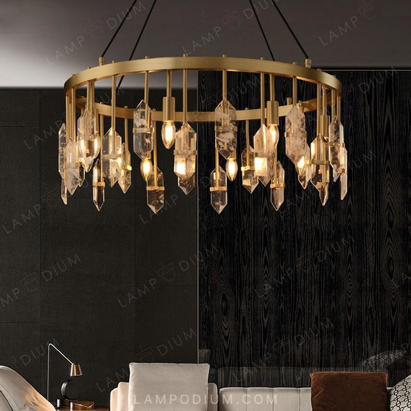 Circular chandeliers and lamps ROVENA