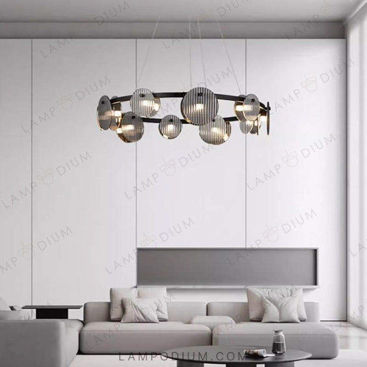 Circular chandeliers and lamps RUTGER R