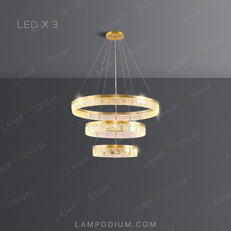 Circular chandeliers and lamps SABINA