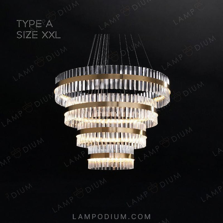 Circular chandeliers and lamps SALMINA