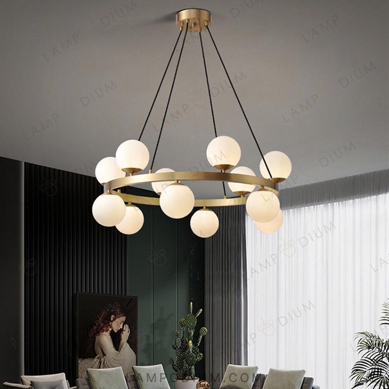 Circular chandeliers and light fixtures SANNE