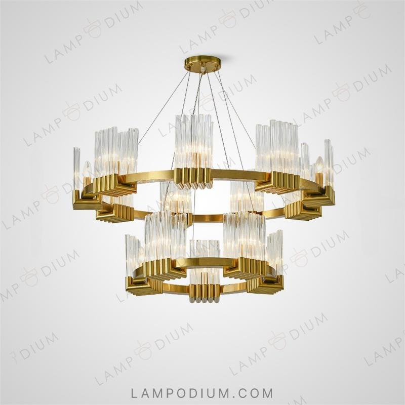 Circular chandeliers and lamps SARON