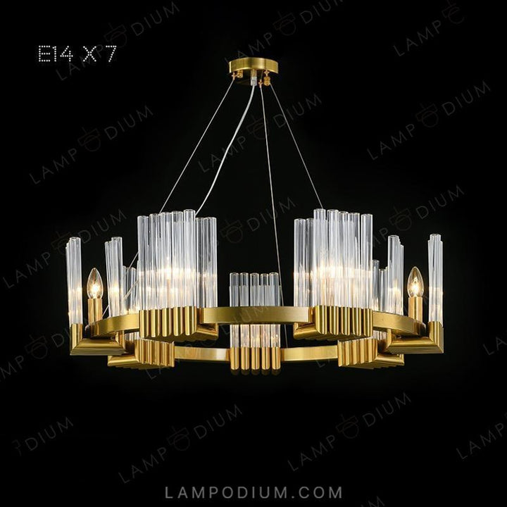 Circular chandeliers and lamps SARON