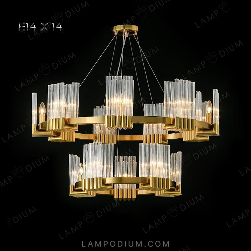 Circular chandeliers and lamps SARON