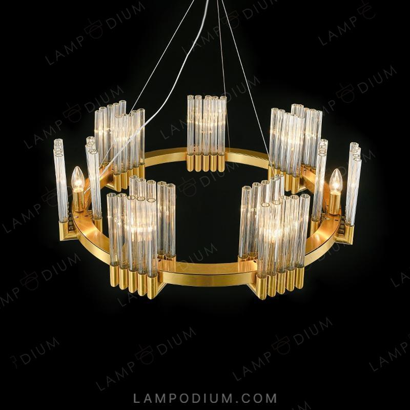 Circular chandeliers and lamps SARON