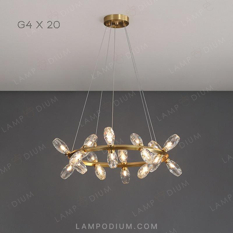 Circular chandeliers and lamps SELMER