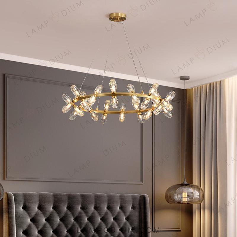 Circular chandeliers and lamps SELMER