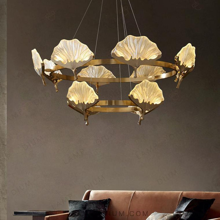 Circular chandeliers and light fixtures SELVI