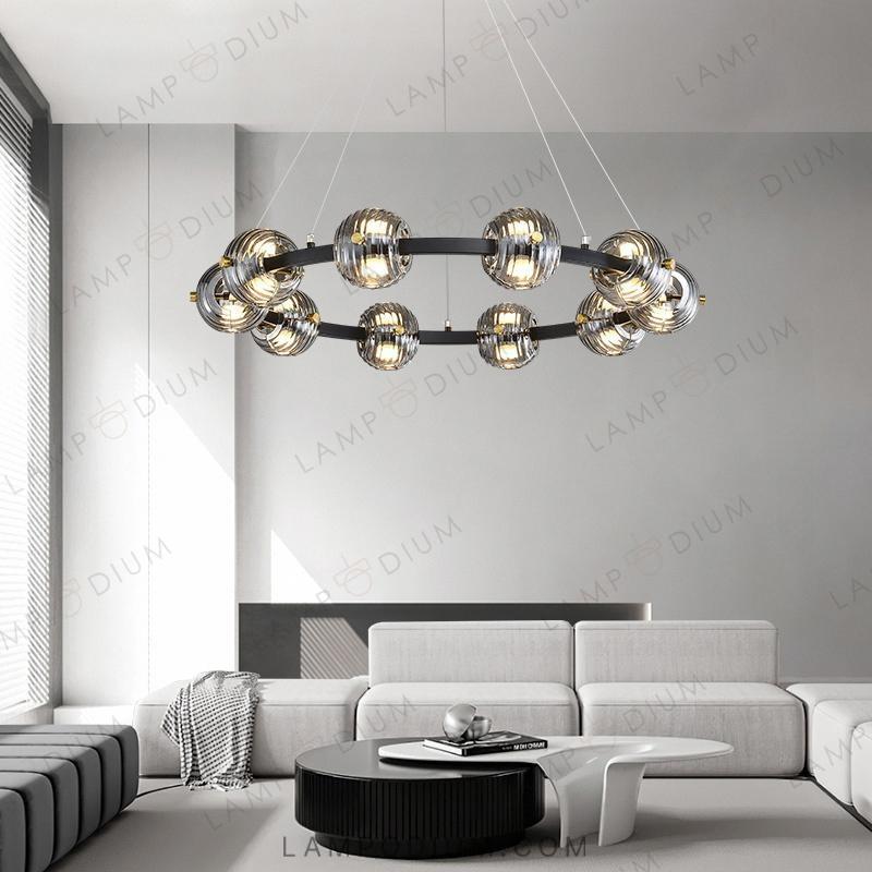 Circular chandeliers and lamps SEMUND