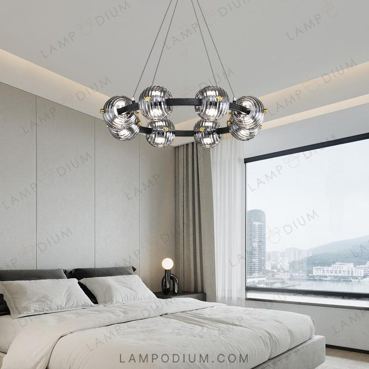 Circular chandeliers and lamps SEMUND