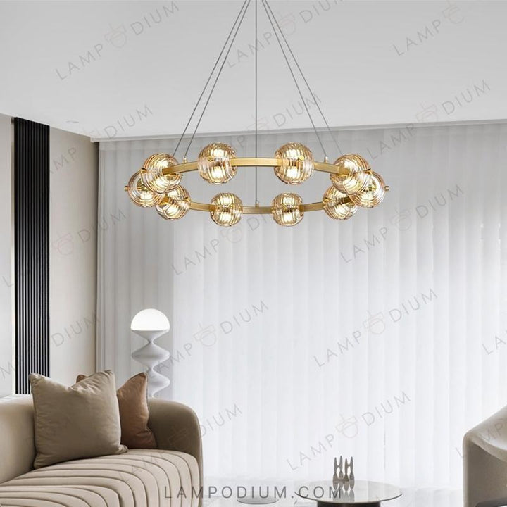 Circular chandeliers and lamps SEMUND