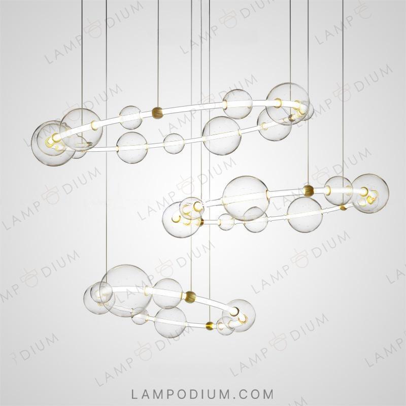 Circular chandeliers and light fixtures SESSA RING