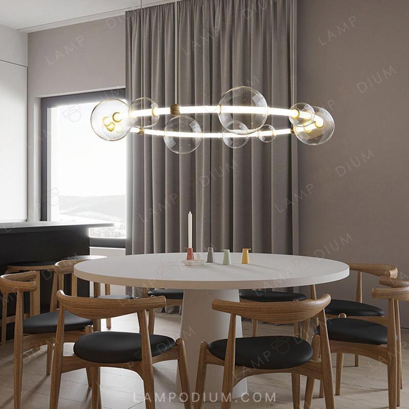 Circular chandeliers and light fixtures SESSA RING