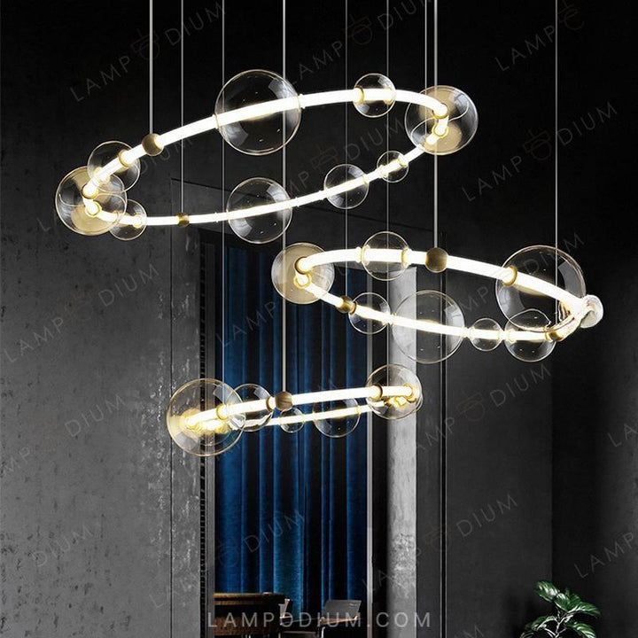 Circular chandeliers and light fixtures SESSA RING