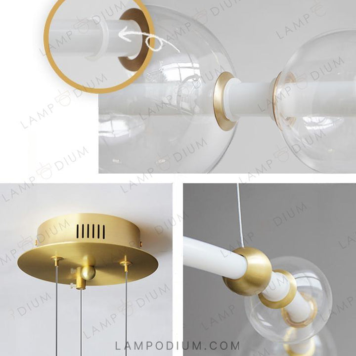 Circular chandeliers and light fixtures SESSA RING