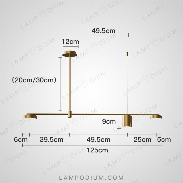 Linear, row luminaire SHANNON