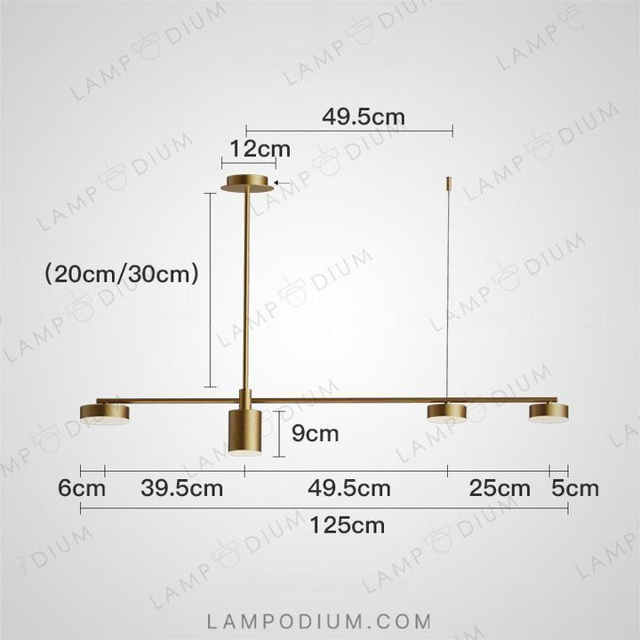 Linear, row luminaire SHANNON