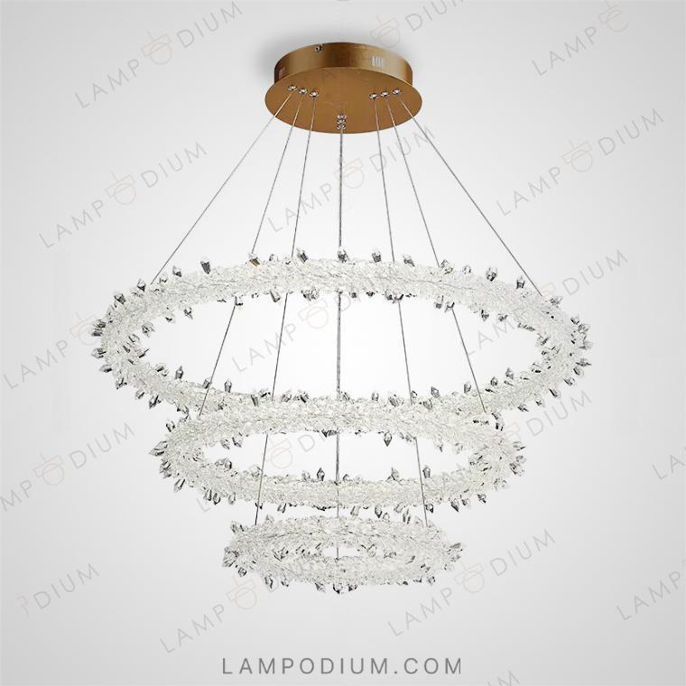 Circular chandeliers and light fixtures SIBYL