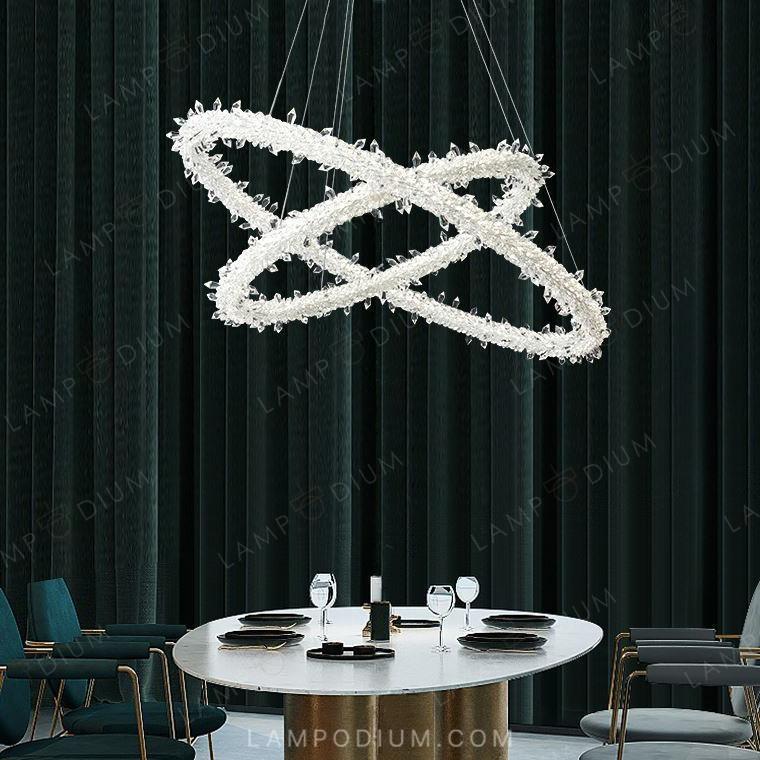 Circular chandeliers and light fixtures SIBYL