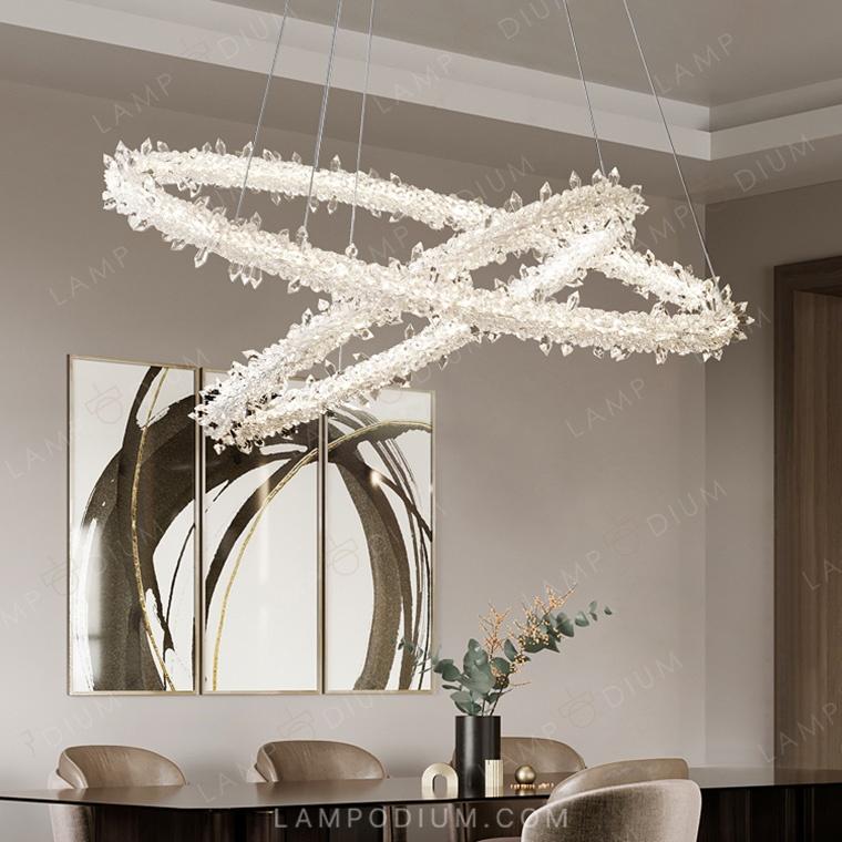 Circular chandeliers and light fixtures SIBYL