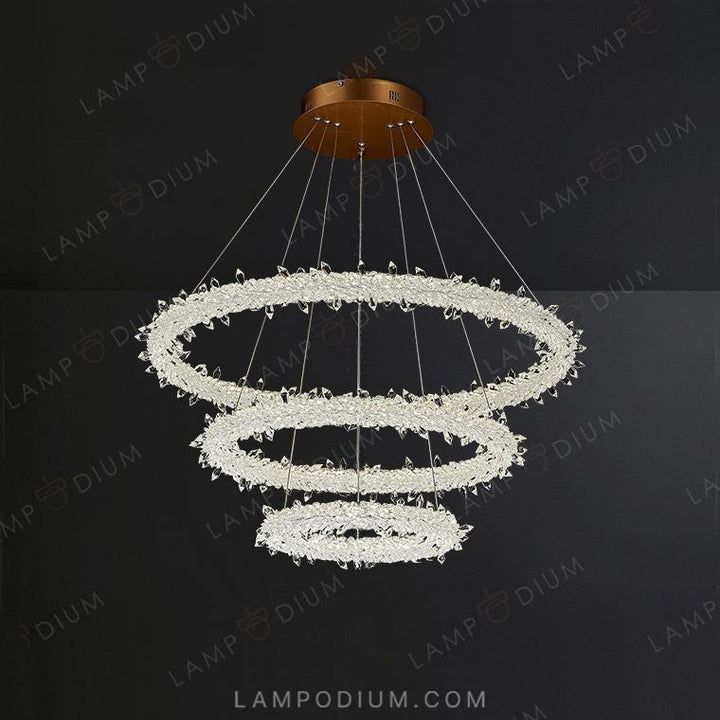 Circular chandeliers and light fixtures SIBYL