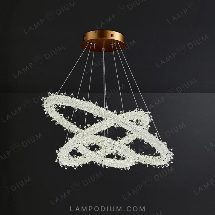 Circular chandeliers and light fixtures SIBYL