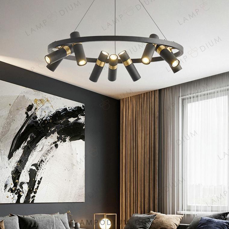 Circular chandeliers and light fixtures SPOOR