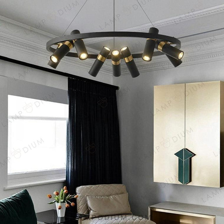 Circular chandeliers and light fixtures SPOOR