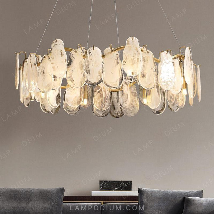 Circular chandeliers and lamps STEIVOR