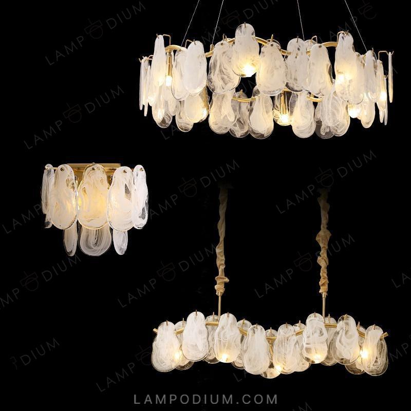 Circular chandeliers and lamps STEIVOR