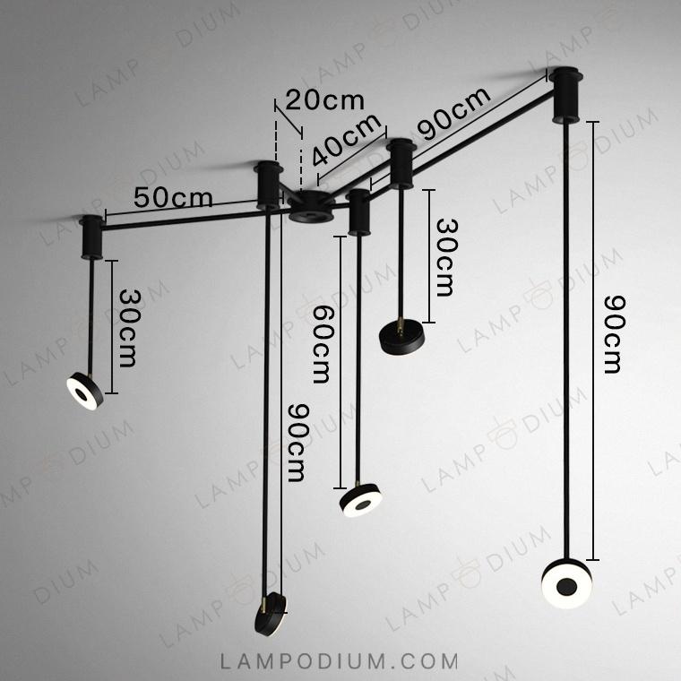 Ceiling light fixture STRAIN