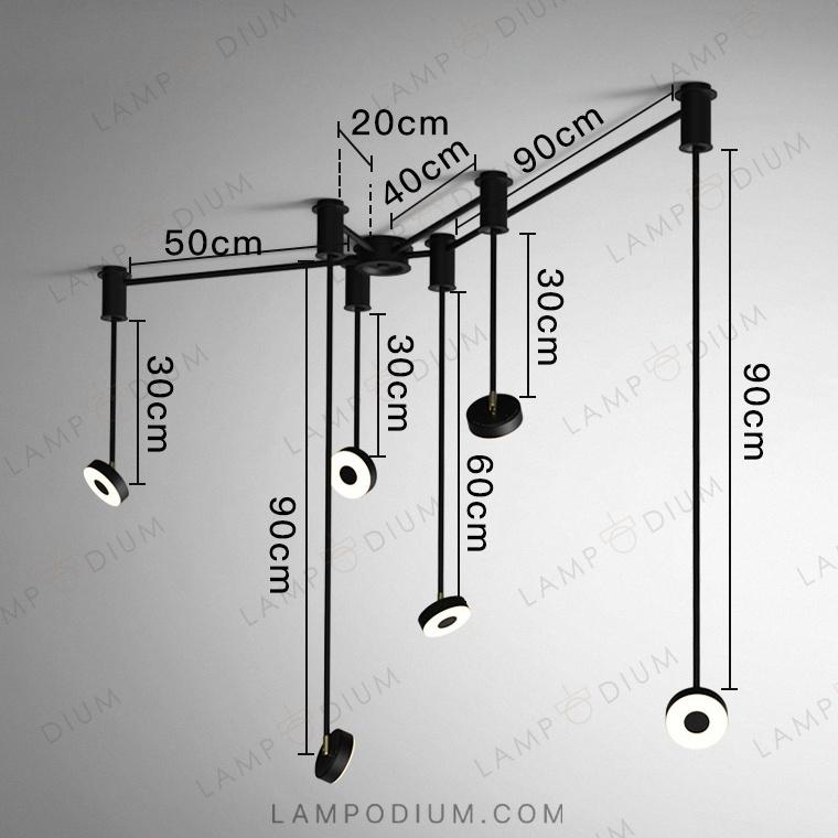 Ceiling light fixture STRAIN