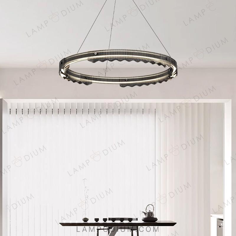 Circular chandeliers and lamps STUART