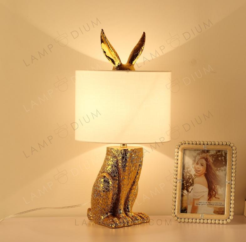 Table lamp LAMPADA D'ORO CON CONIGLIO