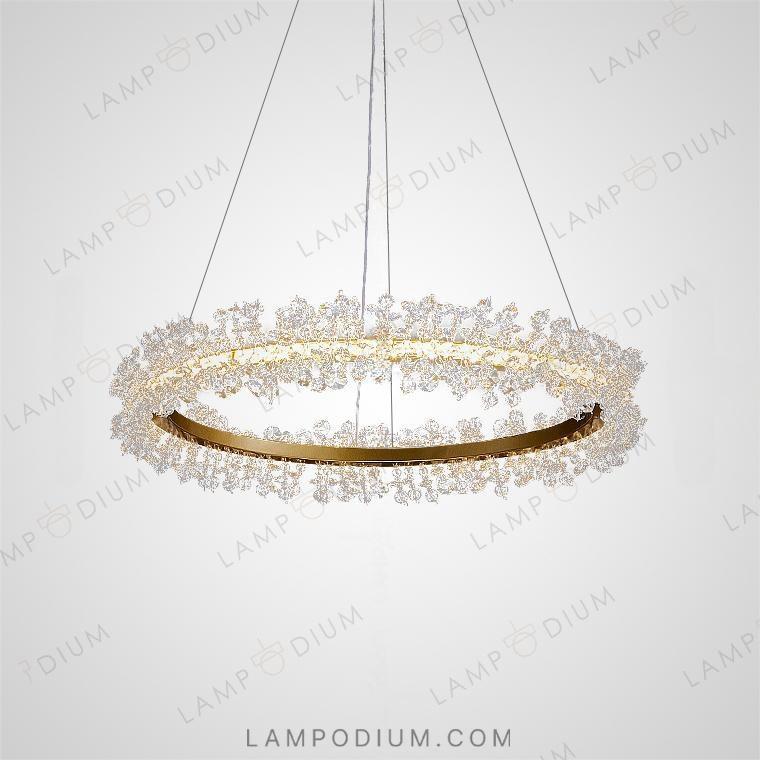 Circular chandeliers and light fixtures THERA