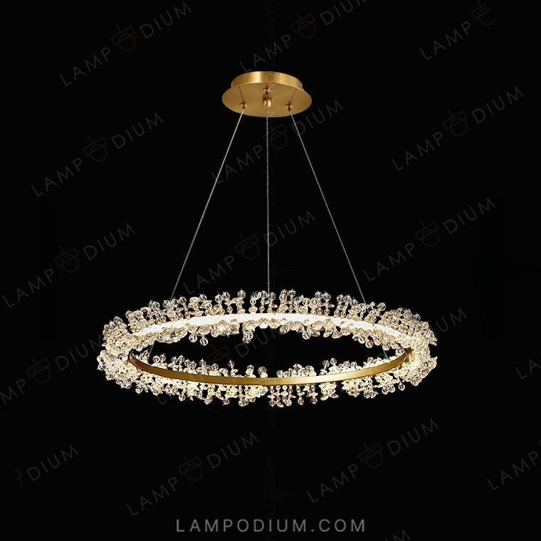 Circular chandeliers and light fixtures THERA