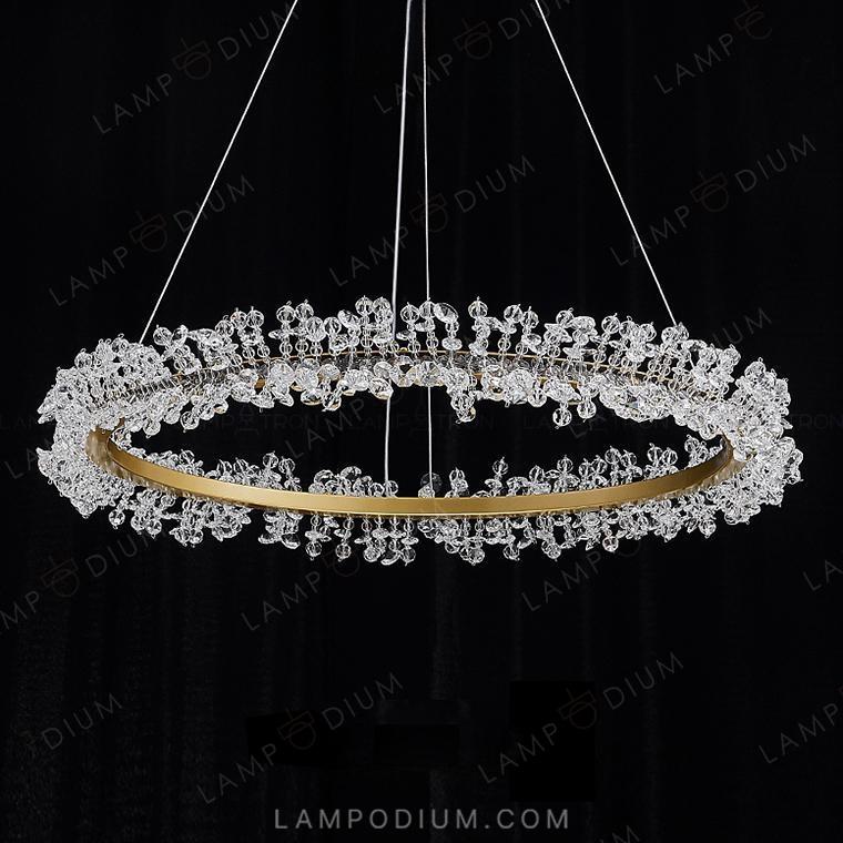 Circular chandeliers and light fixtures THERA