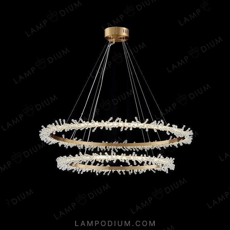 Circular chandeliers and light fixtures THERA