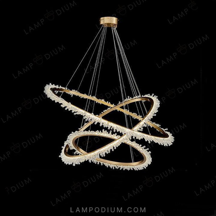 Circular chandeliers and light fixtures THERA