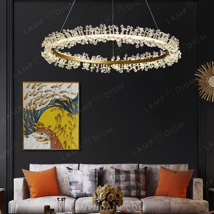 Circular chandeliers and light fixtures THERA