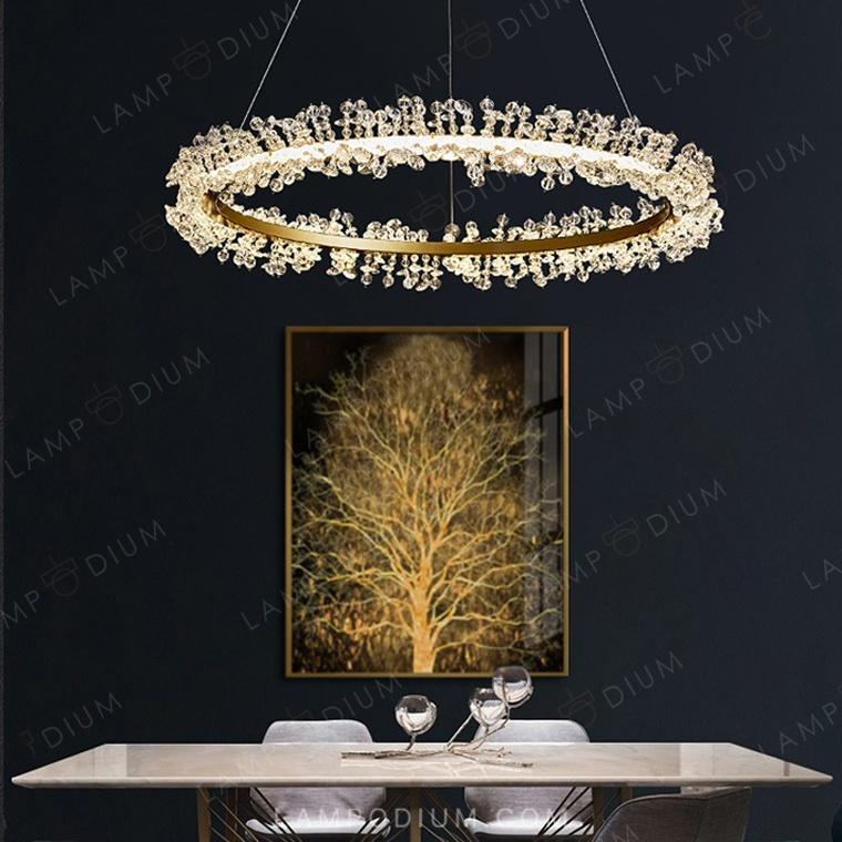 Circular chandeliers and light fixtures THERA